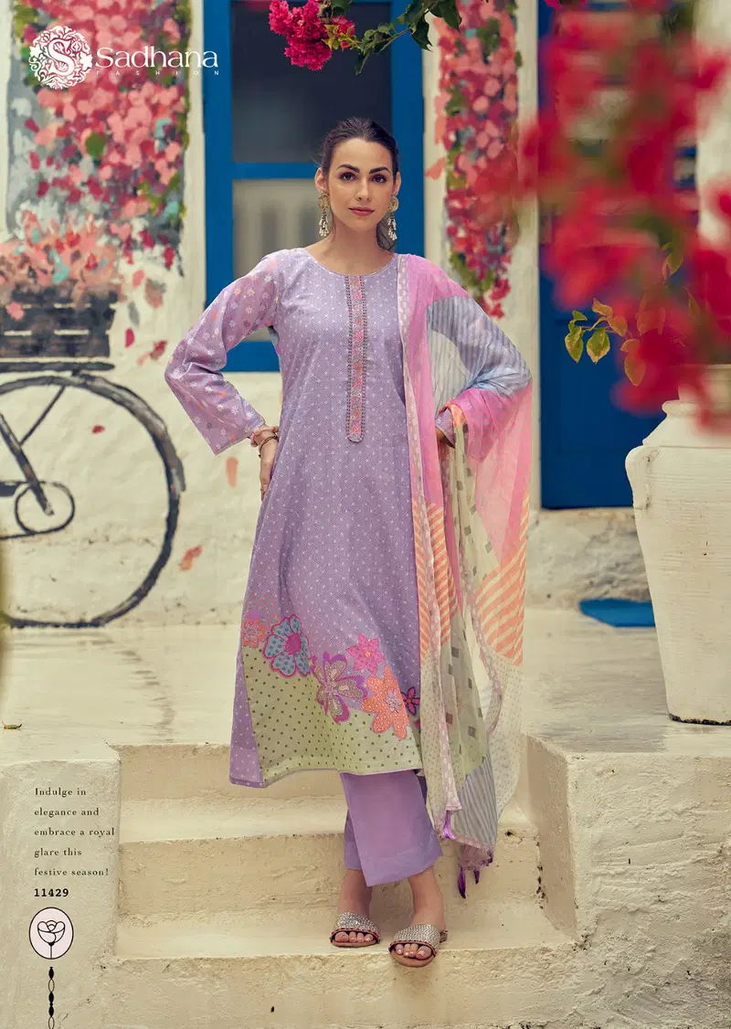 Sadhana Garden Of Eden Lawn Cotton Digital Printed Dress Material